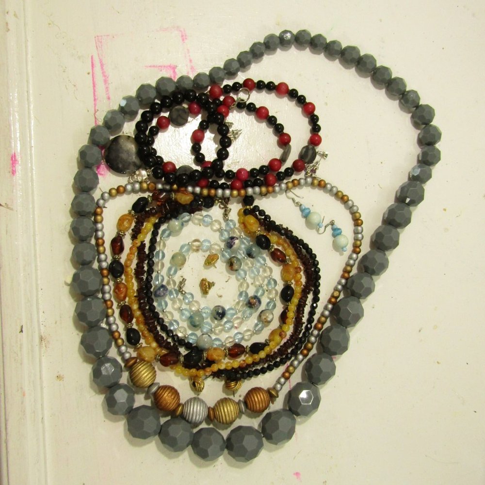 12 Pieces Estate Find Kitchy Jewelry Mixed Lot Odd and Ends